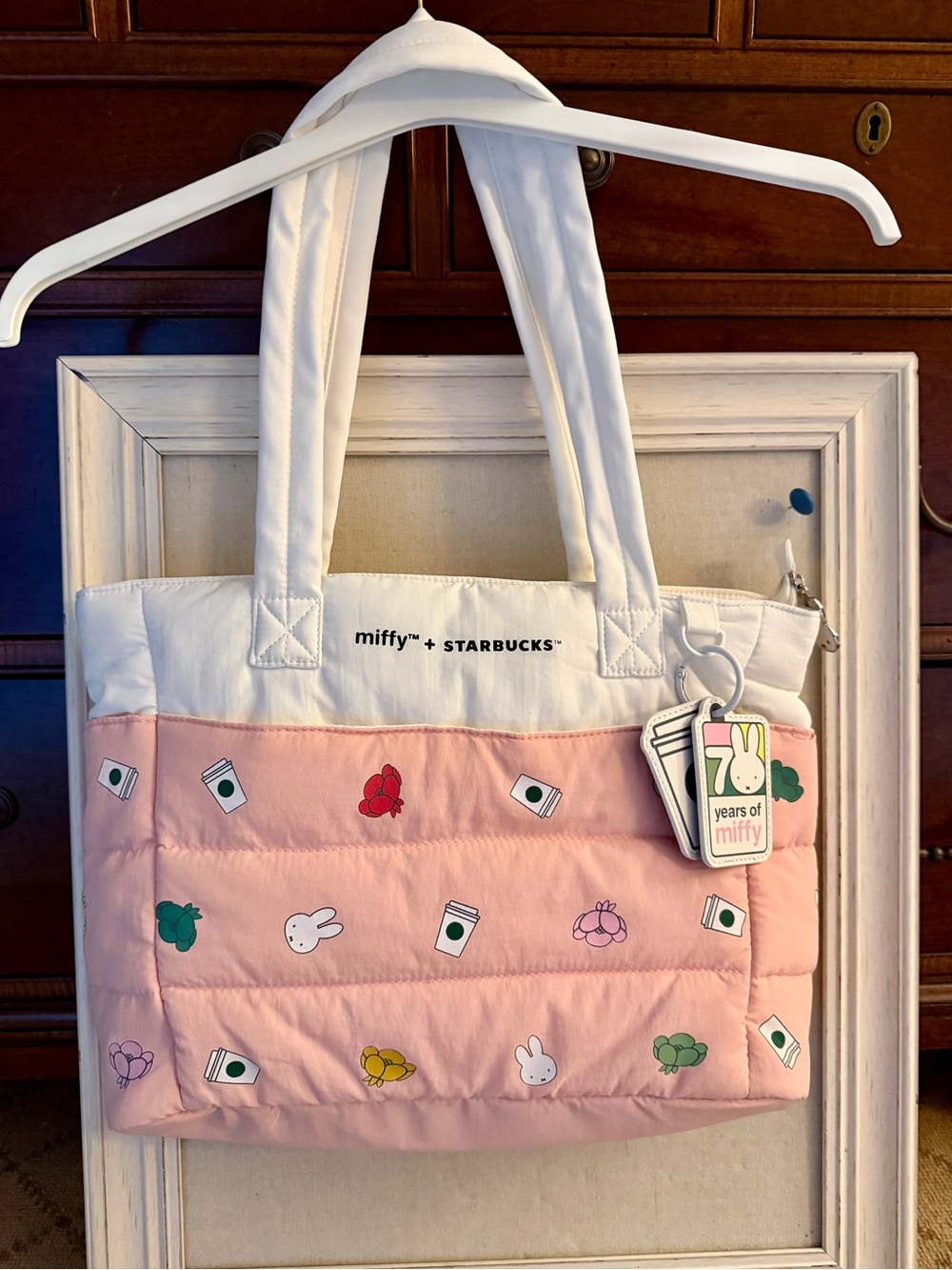 The Starbucks x Miffy 70th Anniversary Special Edition Puffer Tote Bag
